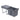 Waste bin unit with 3 compartments for waste separation, rail system, built-in, set of 3 waste bins, grey