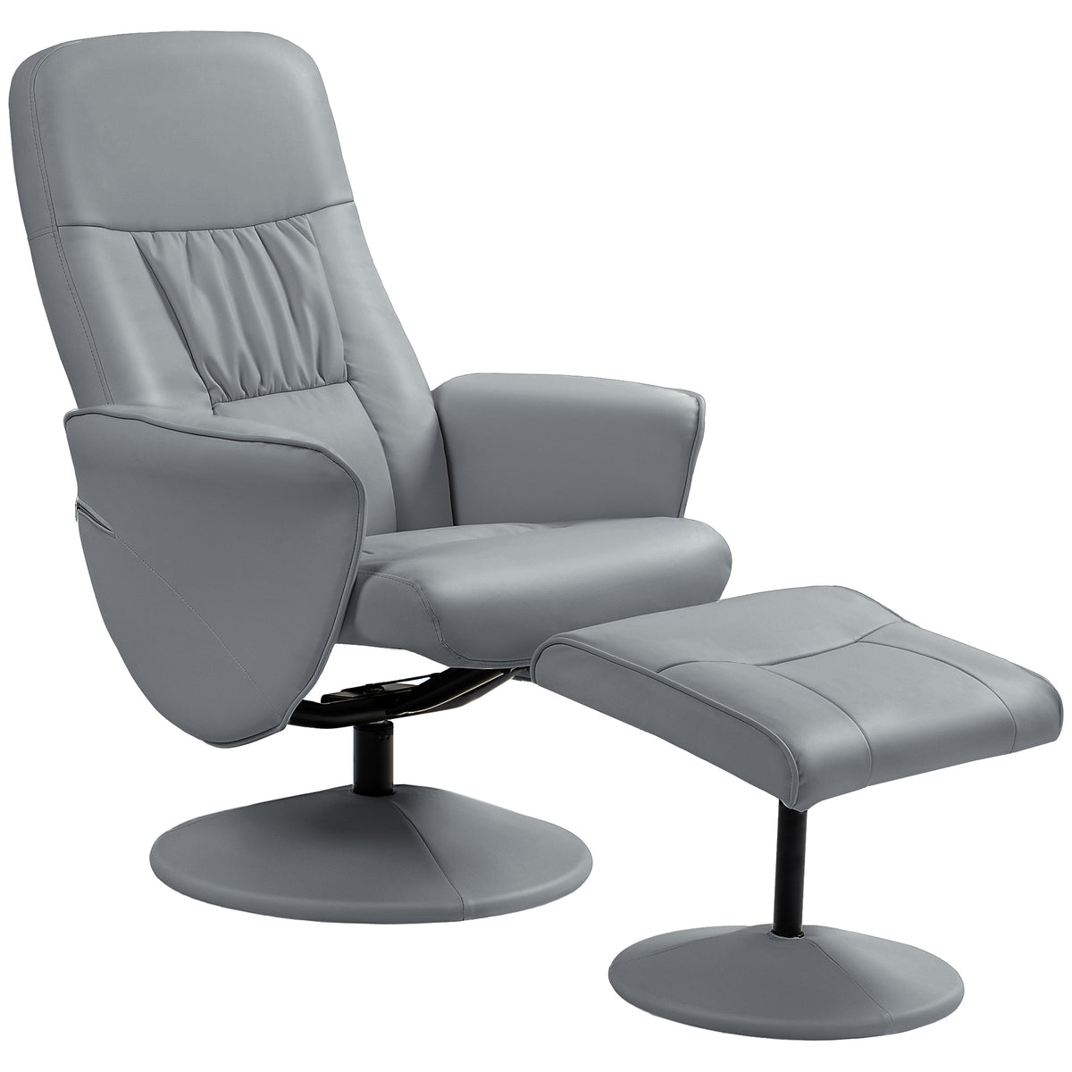 2-piece armchair set armchair with footstool, reclining chair with footstool, height-adjustable, tiltable