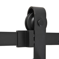 Sliding door track kit, up to 90 kg, carbon steel, 200 cm, black, tools included (8)