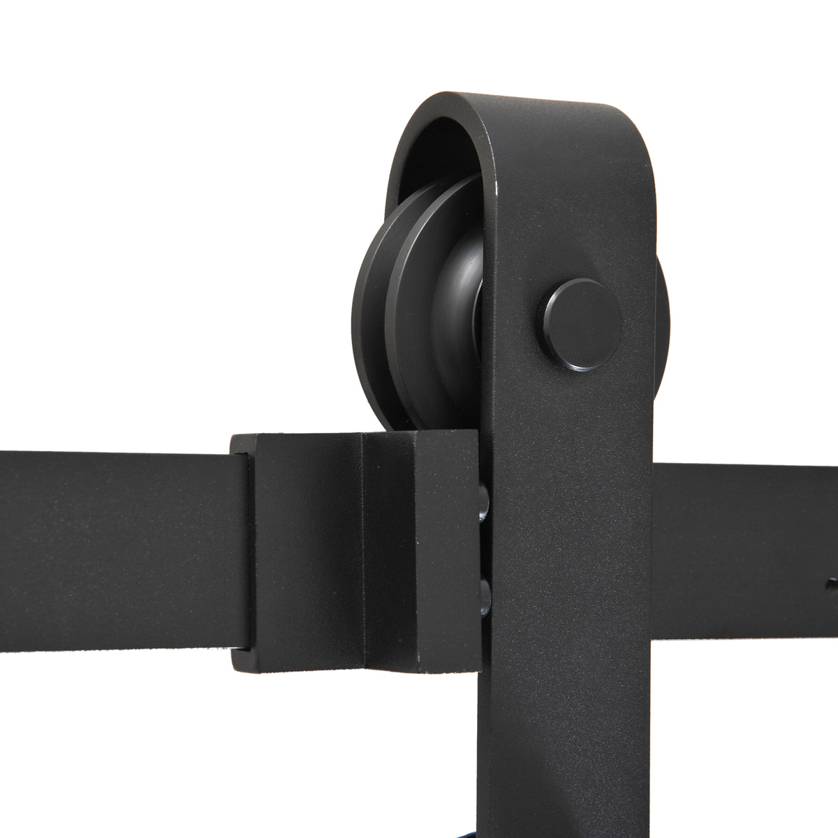 Sliding door track kit, up to 90 kg, carbon steel, 200 cm, black, tools included (8)
