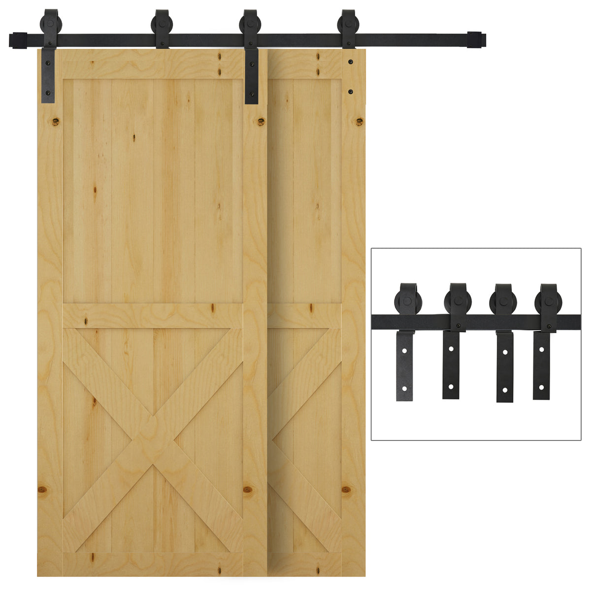 200 cm complete sliding door set, sliding door hardware, sliding door rail, sliding door system for wooden