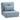 Floor chair folding mattress sleeping mat, 2-in-1 design, removable cushion, 60 x 80 x 56 cm, sky blue