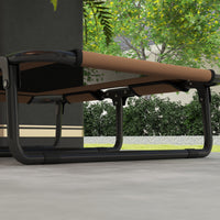 Foldable elevated dog bed pet bed, outdoor dog cot with mesh design coffee Oxford 75 x 51 x 18 cm (9)