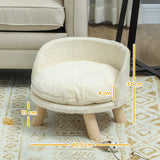 Pet bed for dogs and cats, soft & washable cushion, protective rim, 40.5 x 40.5 x 33 cm (3)
