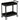 Workshop cart, 2 shelves, wheelbarrow-style, 4 castors, steel, up to 150 kg, 84.5 x 38 x 84 cm, black