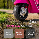 Electric children's motorcycle, Vespa, 3 km/h, 3-6 years, music, light & radio, pink (7)