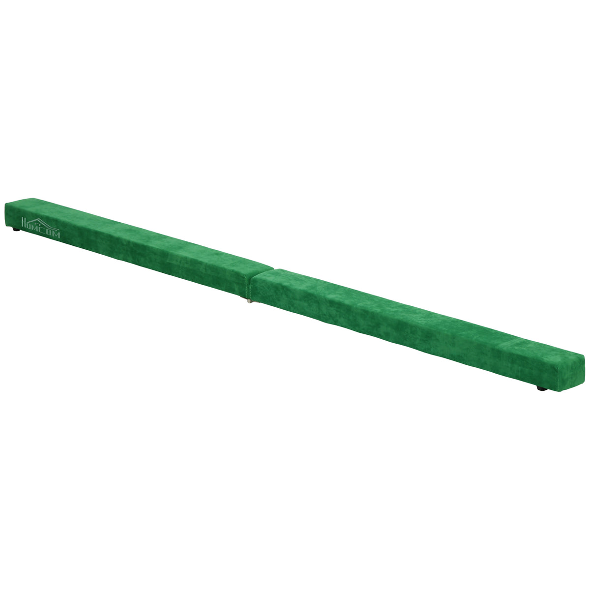 Foldable balance beam, non-slip, suede cover, sturdy wood, 210 x 10 x 6.5 cm, blue