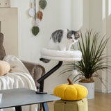 Cat desk bed, cat bed for desk with 360° rotation, adjustable height, cat lounger with removable (2)