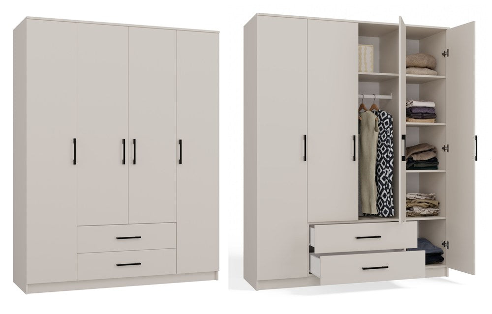 Kleiderschrank Romana 160X205 KASCHMIR BEIGE