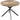 Round dining table for 4 people, industrial-style kitchen table with steel legs, for dining room, kitchen