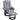 Recliner chair with ottoman, lounge chair, swivel, reclining backrest, leather look, up to 130 kg, gray