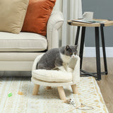 Pet bed for dogs and cats, soft & washable cushion, protective rim, 40.5 x 40.5 x 33 cm (2)
