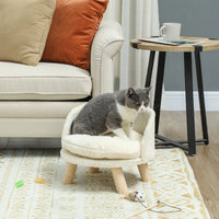 Pet bed for dogs and cats, soft & washable cushion, protective rim, 40.5 x 40.5 x 33 cm (2)