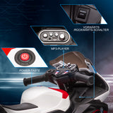 Children's motorcycle, electric motorcycle, headlights, 3 music modes, for children 1.5-5 years old, red, 82.5 x (6)