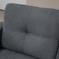 L-shaped corner sofa, reversible chaise longue, upholstered sofa, dark grey (8)