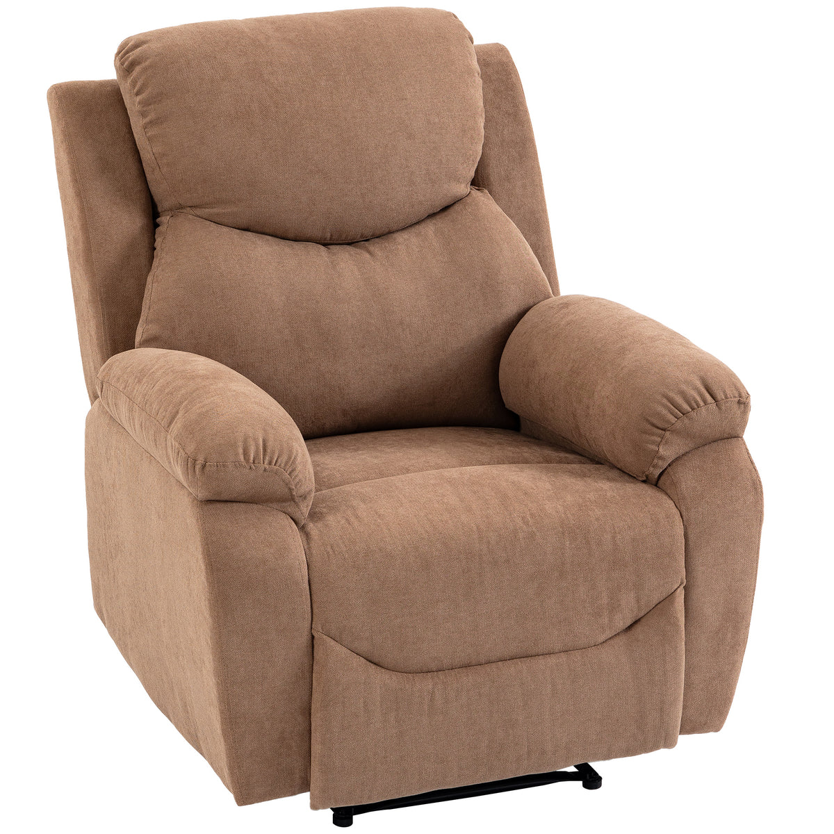 Recliner chair, TV armchair with reclining function, linen look, for living room, bedroom, dark brown