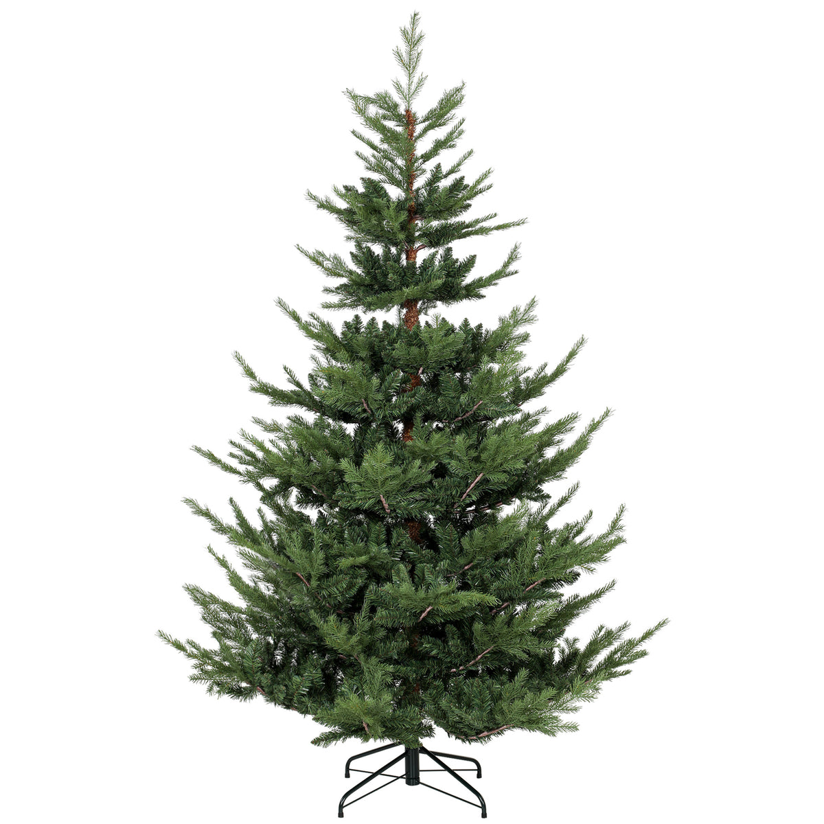 Christmas tree, artificial fir, realistic look, quick assembly, plastic, green, 140 x 140 x 210cm