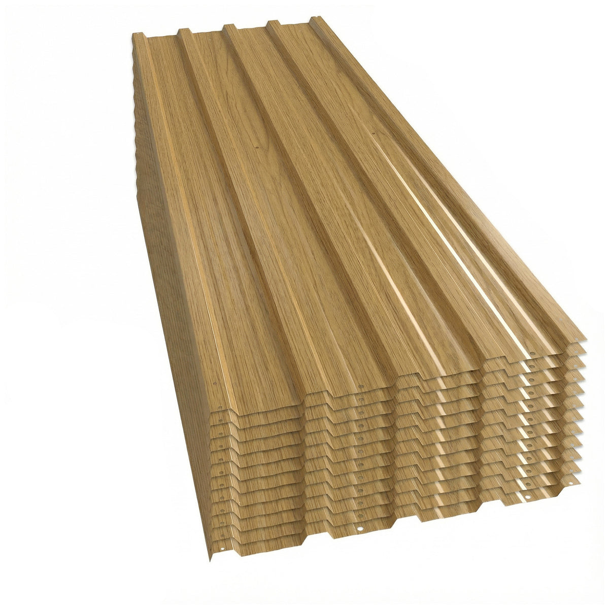 12 pieces trapezoidal sheet metal 129x45cm 7m² galvanized roof sheet 0.25 mm weatherproof profile sheet natural