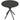 Round kitchen table, 80 cm, compact tabletop, chipboard, metal, black