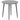 Garden table buffet table with steel frame, PE rattan edge, adjustable feet, 4 people 80 x 80 x 74 cm gray