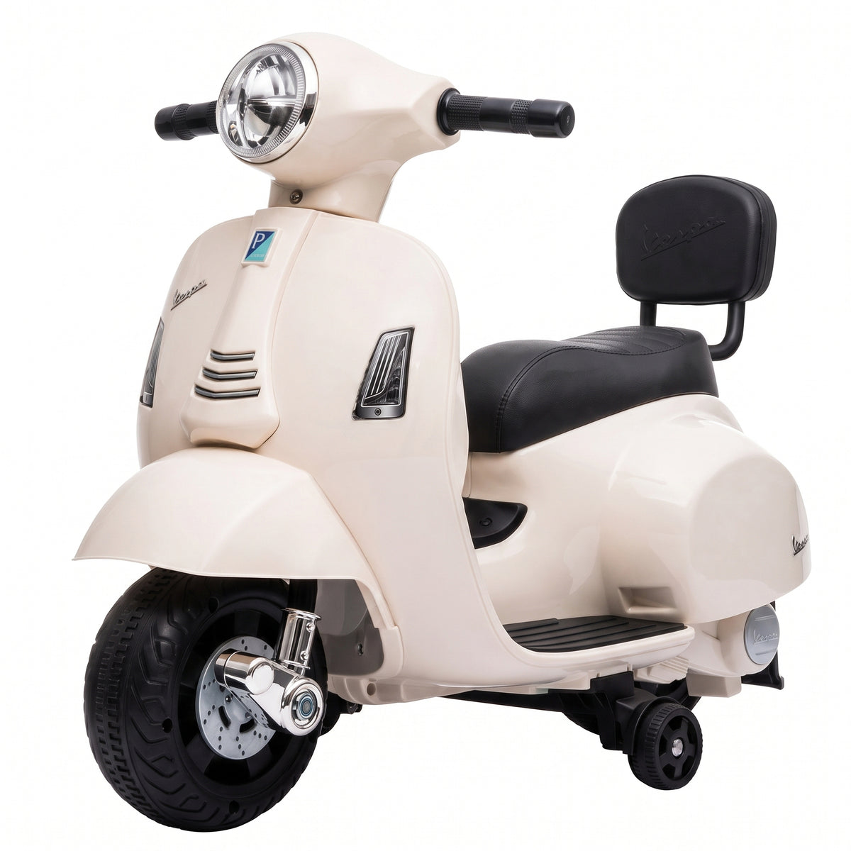 Electric Motorcycle for Kids Mini Vespa GTS 6V Electric Motorbike with Lithium Battery Ergonomic Seat Backrest