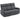3-seater sofa, individually adjustable backrests, footrest, fabric upholstery, metal, grey