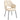 Dining chair, corduroy cover, shell shape, metal legs, floor protectors, beige