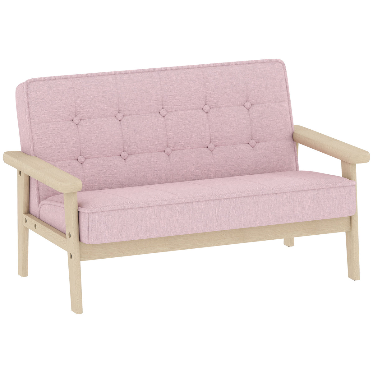 Children's armchair, children's sofa with wooden frame, velvet look, upholstered, for children aged 3-8 years
