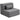 Floor sofa, upholstered couch, convertible into a mattress, foam, cushions, grey