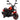 Electric motorcycle for kids with headlight, detachable training wheels, 76x42x57 cm, red/black