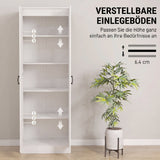 Pantry cabinet 175 cm with storage space, kitchen cabinet with soft-close doors and adjustable shelves, white (6)