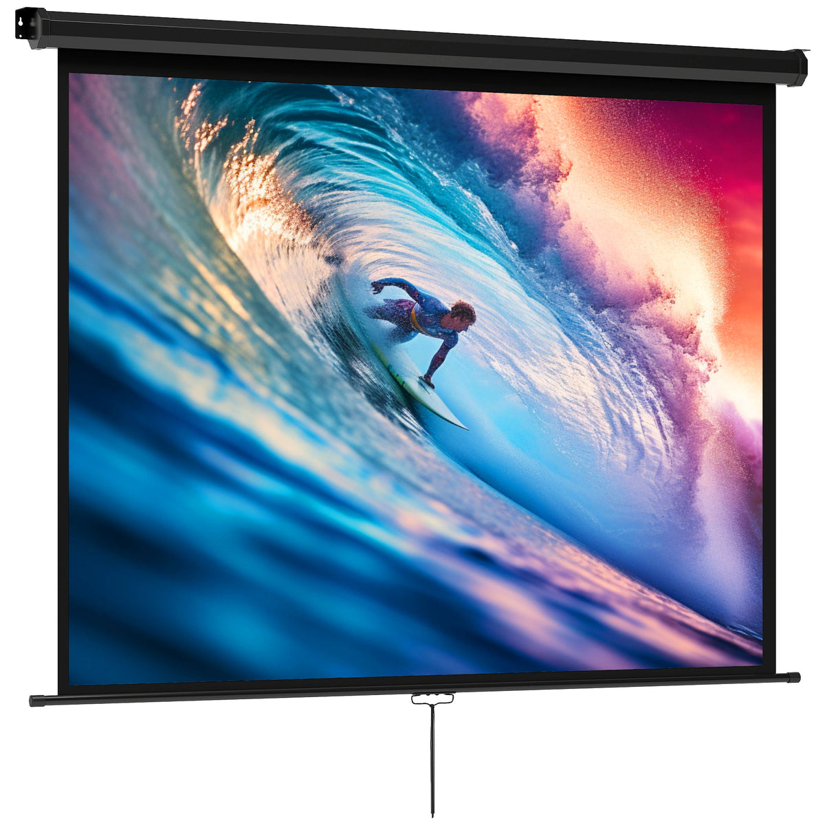 Projector screen 171 x 128 cm 84 inch 4:3 HD 4K projection screen plastic, metal home cinema