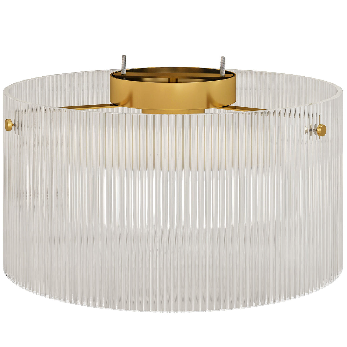 Ceiling lamp with acrylic shade, metal, halogen and LED compatible