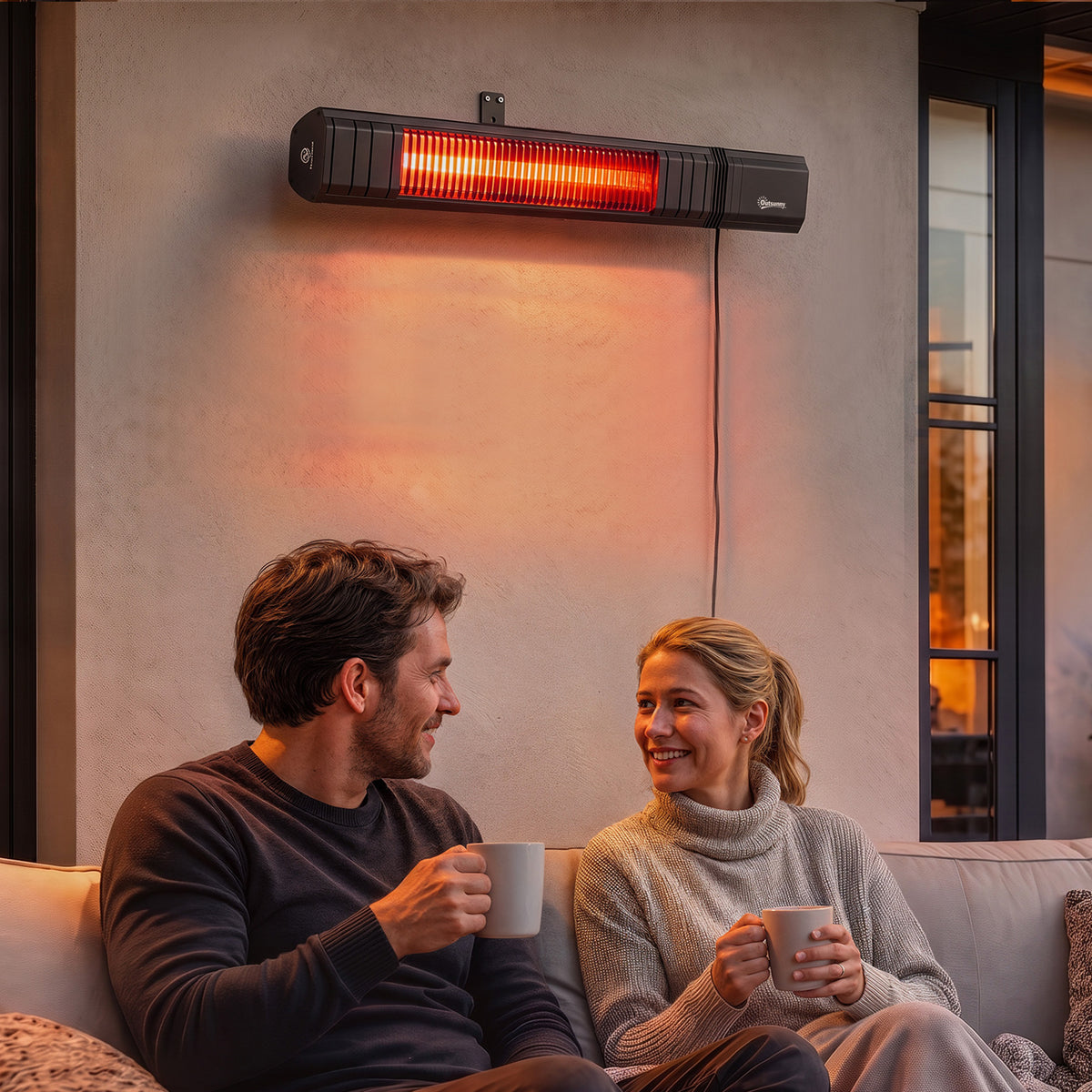 Infrared Hanging Heater 2000W Carbon Fiber Ceiling Heater with App, Touch & Remote Control 9 Heat Levels (2)