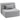 Floor sofa, upholstered couch, convertible into a mattress, foam, cushions, light grey