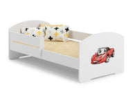 Children's bed Luk 140x70 with railing - Racing car