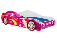 Children's bed auto PINK 140x70