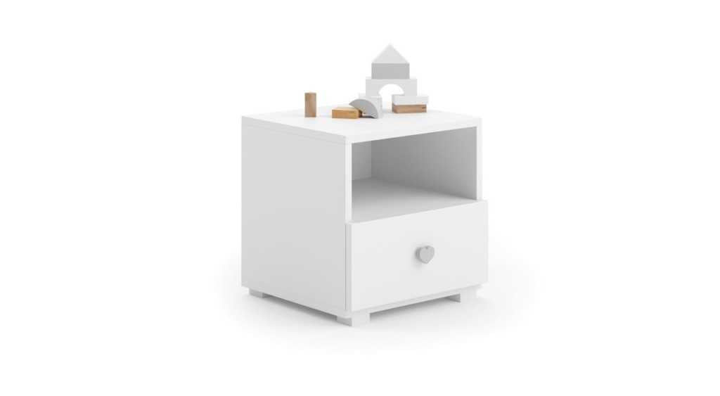Emi bedside table - handle grey