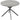 Round dining table for 4 people, industrial style kitchen table with steel legs, for dining room, kitchen, gray