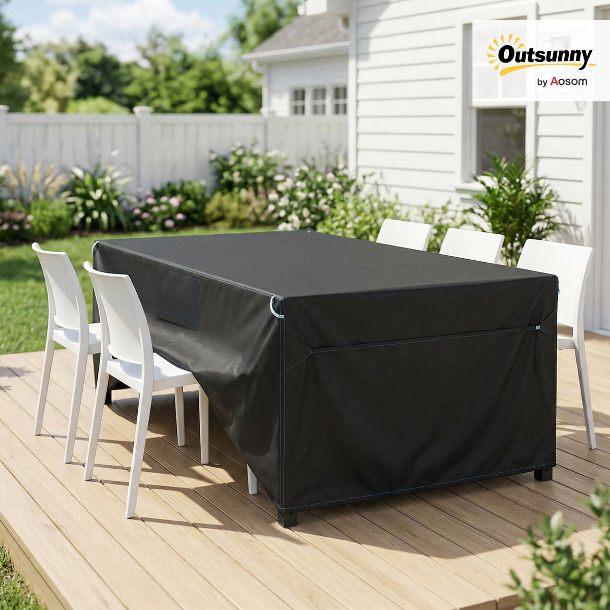 Protective cover for garden furniture, winterproof, waterproof, windproof, anti-UV, tarpaulin, 420D Oxford (2)