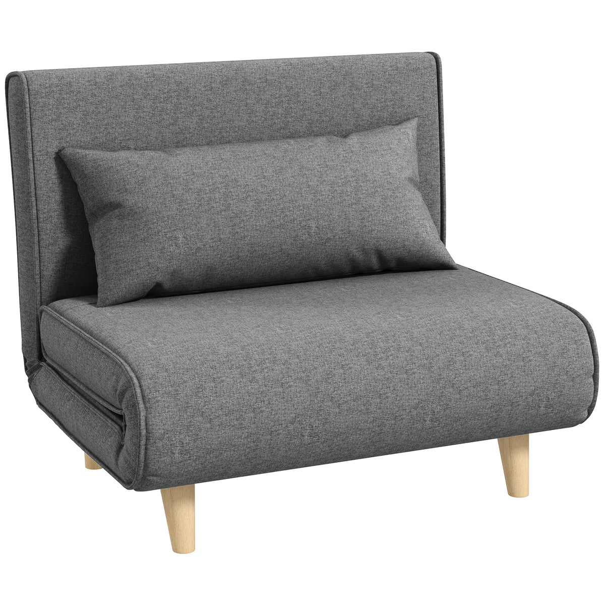 Single sofa, sofa bed, sleeper sofa, folding sofa, adjustable backrest, lounger, Nordic, Scandinavian, 25D foam