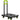 Foldable metal hand truck transport trolley with wheels and adjustable handle 49 x 35 x 102 cm green