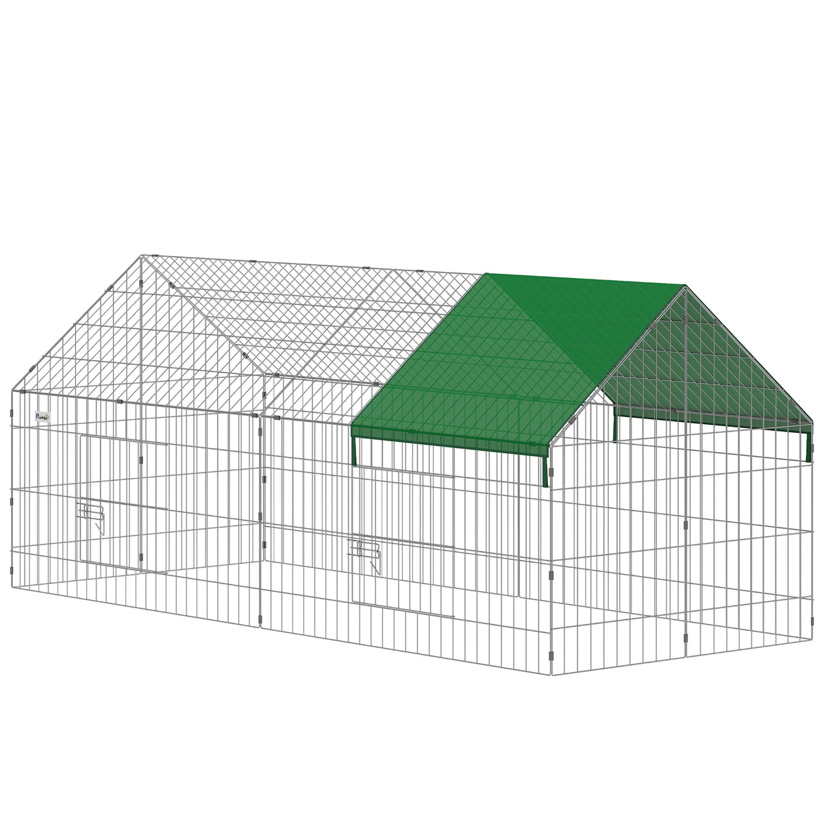 Small animal hutch rabbit hutch with apex roof lockable doors protective cover for small animals 180 x 75 x 75