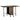 Mobile folding table, 2 folding leaves, 130 cm x 80 cm x 74 cm, Brown