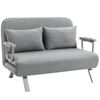 Sofa bed, double sofa, guest bed, including 2 cushions, gray