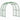 Rust-proof plug-in metal trellis, curved plant support, cucumber espalier, 210 x 250 x 216 cm, dark green