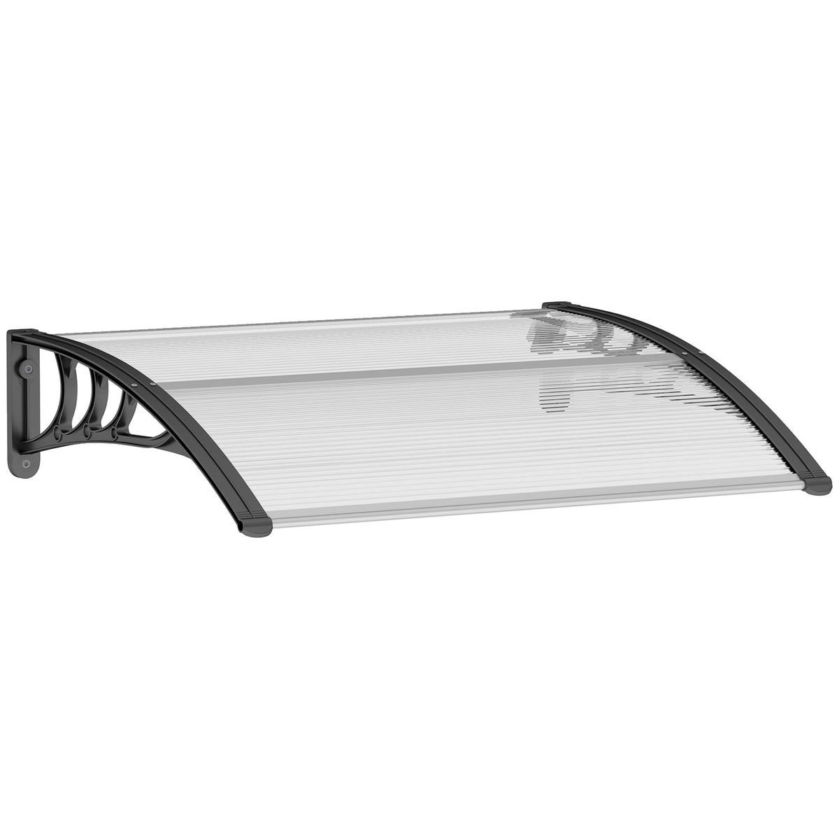 Canopy Front Door Canopy 100 x 75 cm Lean-to Canopy Roofing Polycarbonate Transparent