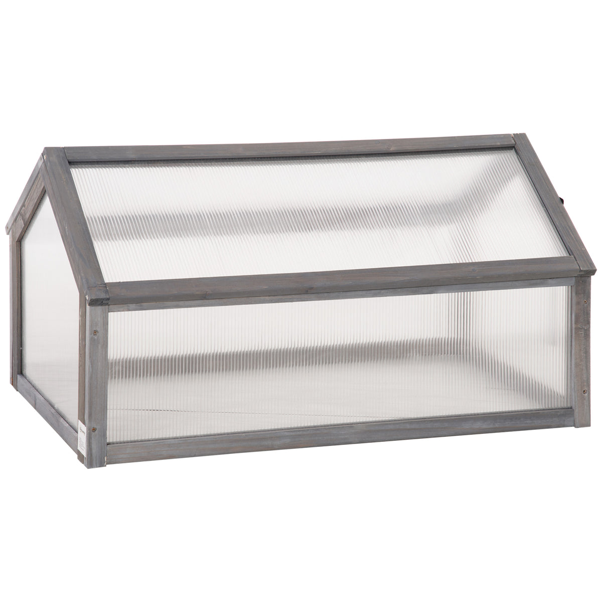 Mini greenhouse, compact wooden plant house, polycarbonate panels, ventilation opening, 90L x 52W x 49.5H cm