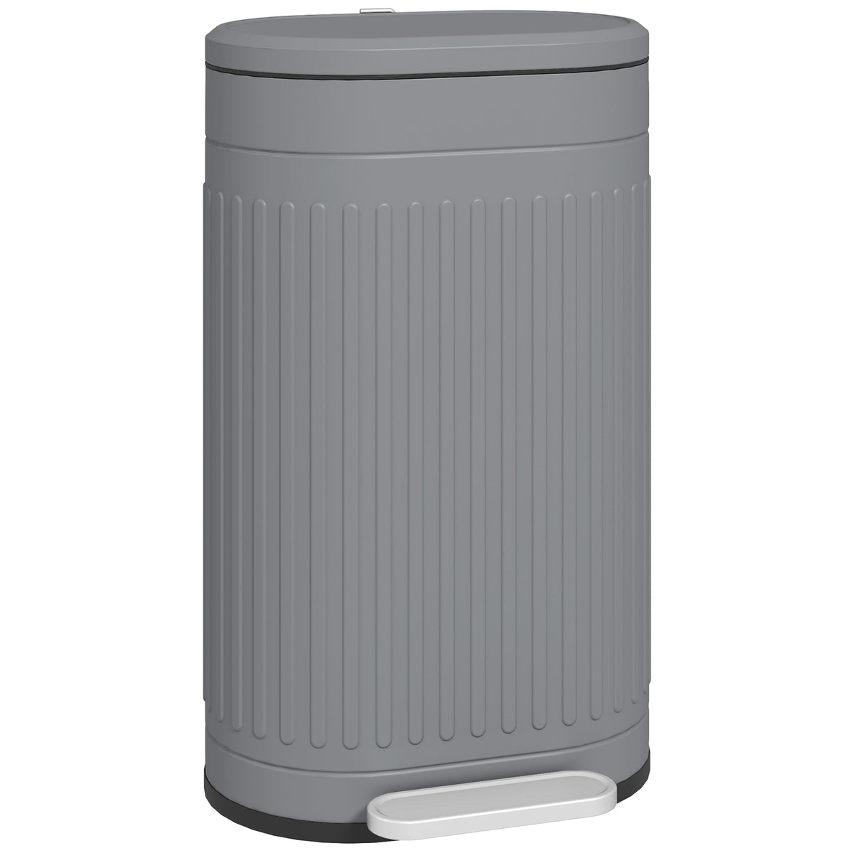 30L Trash Can Pedal Bin with Lid, Foot Pedal, Removable Inner Bucket, Soft-Close Function, 36.5 x 31.2 x 60.8 cm