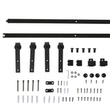 183 cm sliding door complete set, sliding door hardware with floor guide, sliding door track, rollers, sliding